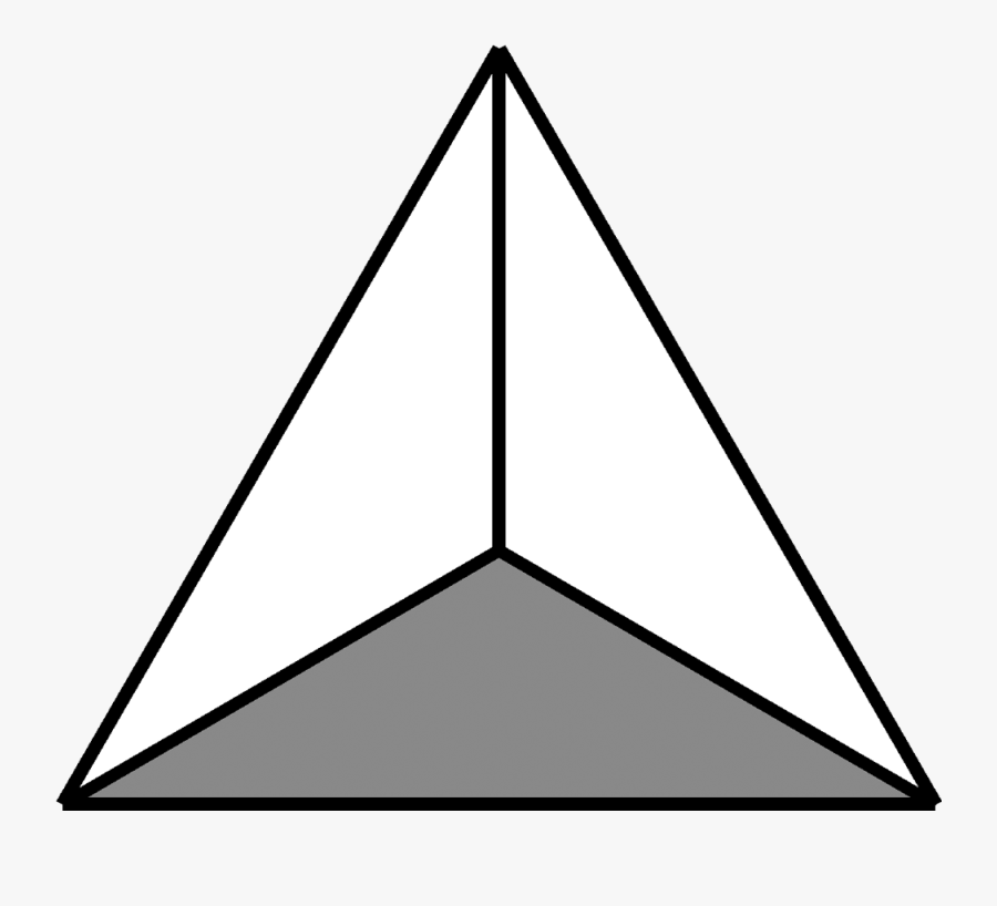 File Silicate Tetrahedron Plan - 2d To 3d Triangles, Transparent Clipart