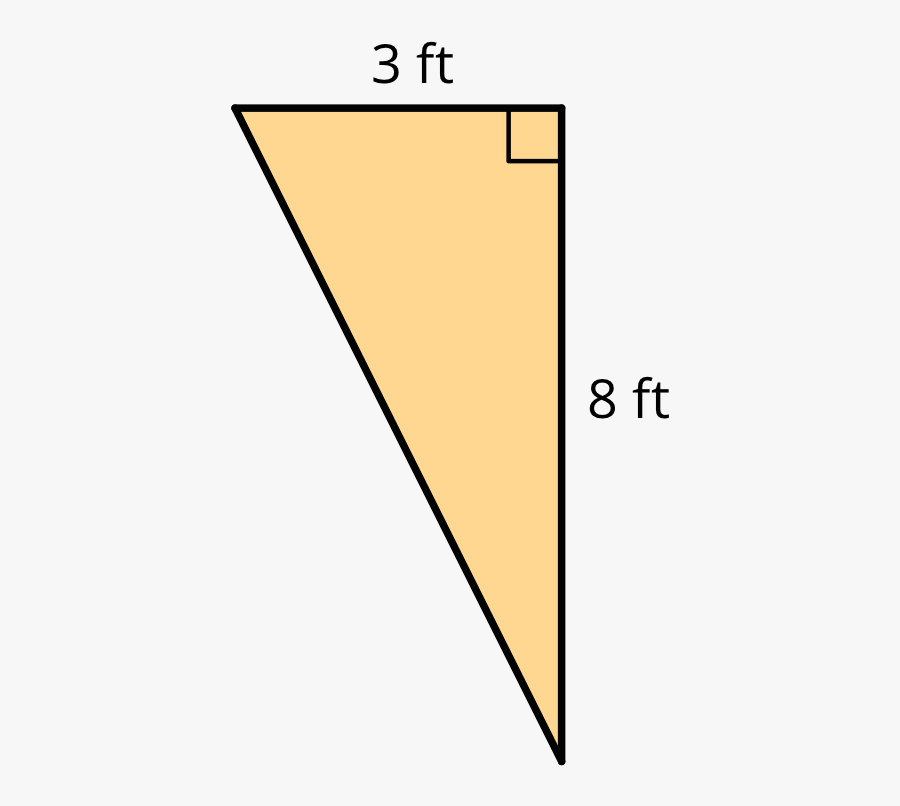Right Triangles With Base And Height, Transparent Clipart