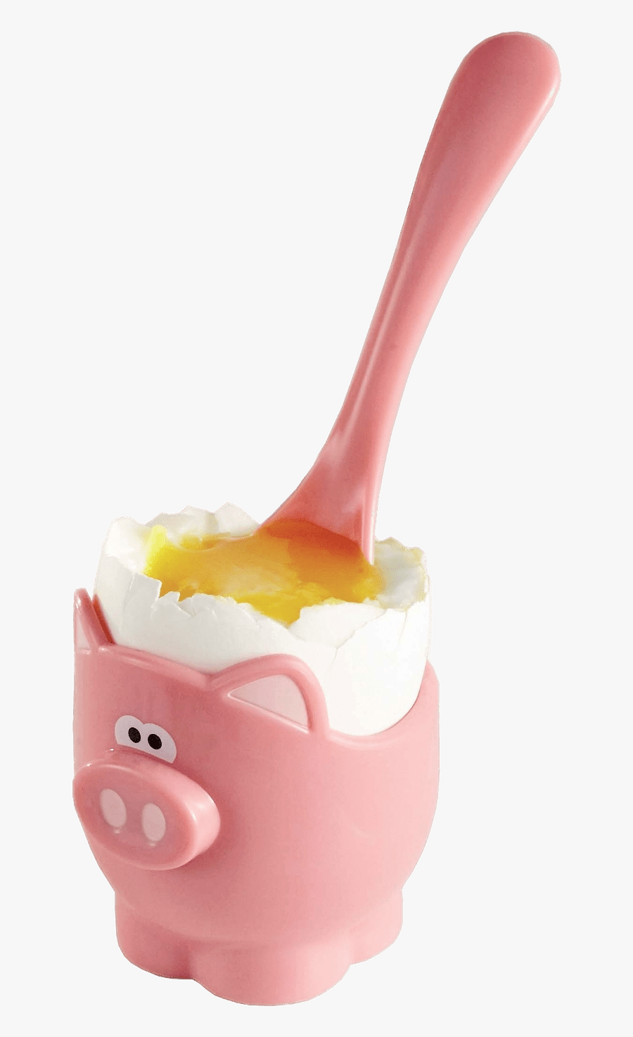 Piggy Egg Cup And Spoon - Egg Cup And Spoon, Transparent Clipart