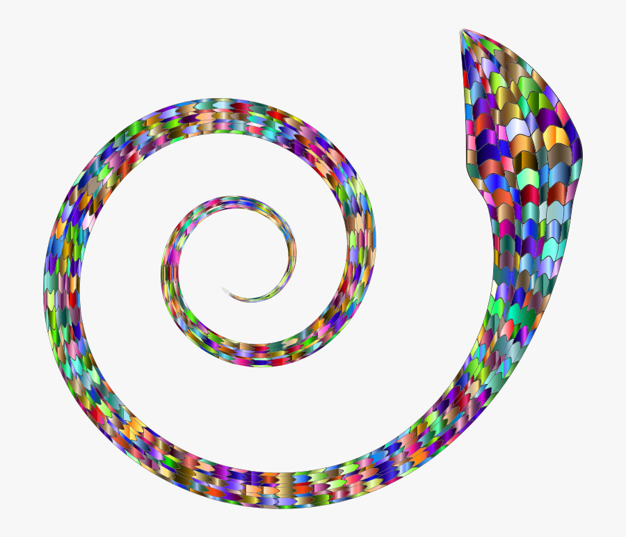Chromatic Coiled Snake - Circle Snake Png, Transparent Clipart