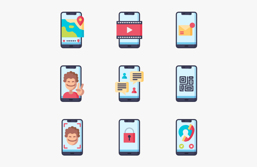 Iphone Icons Free Vector - Iphone Functions Png, Transparent Clipart