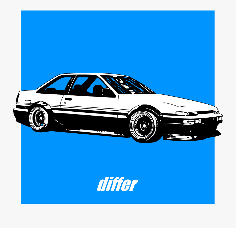 Rx7 Drawing Ae86 - Coupé, Transparent Clipart