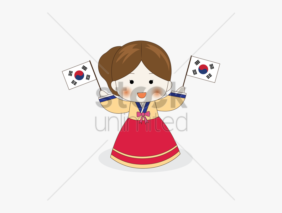South Korea Clipart Png - Korean Girl Cartoon Png, Transparent Clipart
