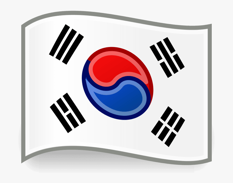 South Korea Flag, Transparent Clipart