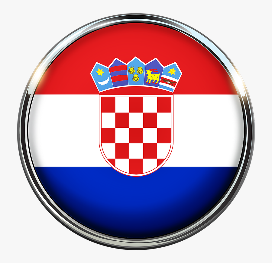 Transparent Flag Circle Png - Croatiaan Flag, Transparent Clipart
