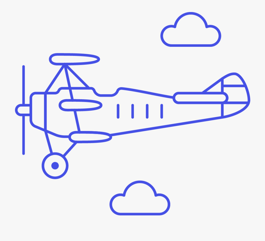 15 Propeller Plane, Transparent Clipart