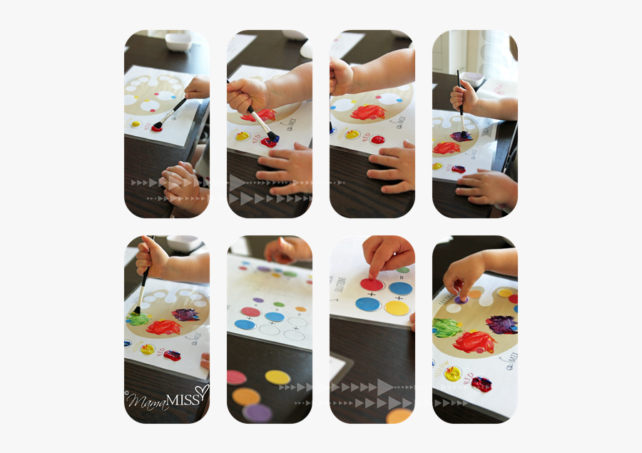 Fun Way To Teach Kids To Mix Colors - Collage, Transparent Clipart