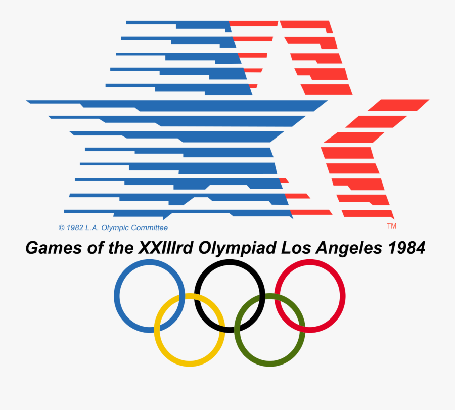 Clip Art Summer Olympics Wikipedia - 1984 Olympics Logo, Transparent Clipart