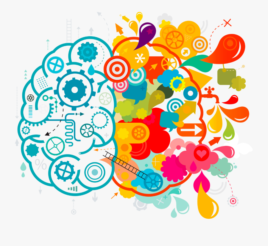 Left Brain Right Brain Vector, Transparent Clipart