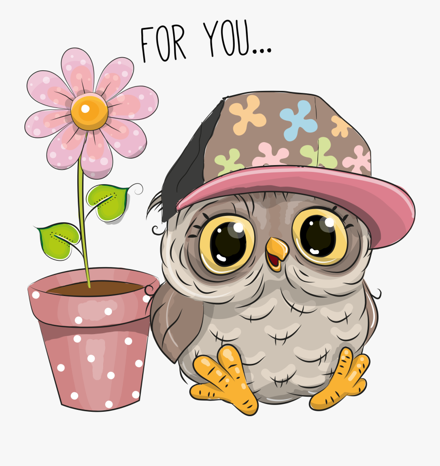 Transparent Ron Swanson Png - Birthday Card Cute Owl, Transparent Clipart