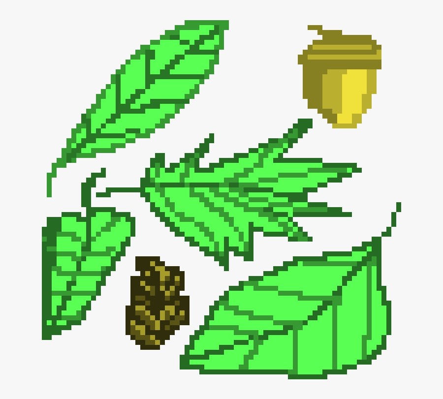 Clip Art Maker - Leaves Pixel Art Png, Transparent Clipart