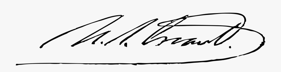 President Ulysses S Grant Signature, Transparent Clipart