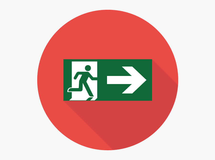 Emergency Clipart Firealarm - Exit Sign, Transparent Clipart