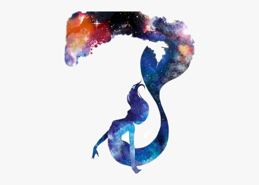 #mermaid - Mermaid Galaxy Watercolor, Transparent Clipart