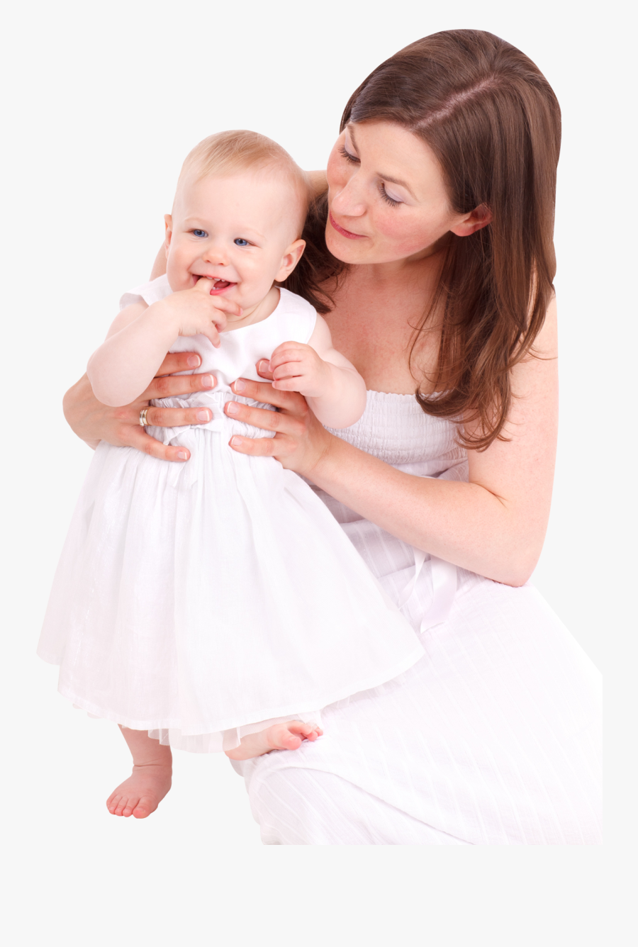 Woman With Kid Png Image - Mom And Baby Png, Transparent Clipart