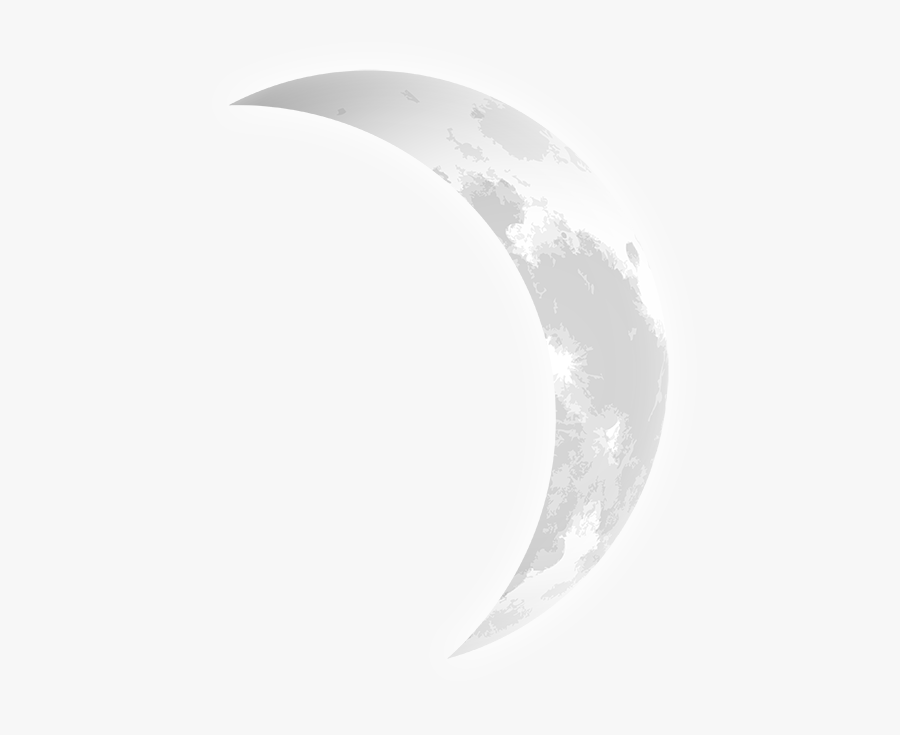 Transparent Waxing Crescent Moon, Transparent Clipart