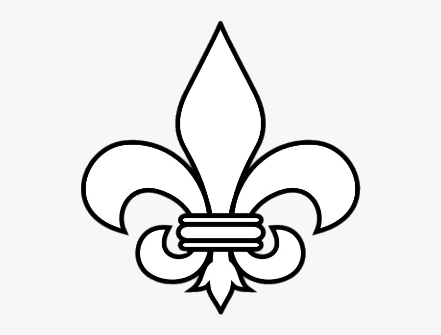 Black And White Fleur De Lis - Fleur De Lis Outline, Transparent Clipart