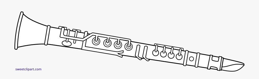 Clarinet Cute Frames Illustrations - Black And White Clarinet Clipart, Transparent Clipart