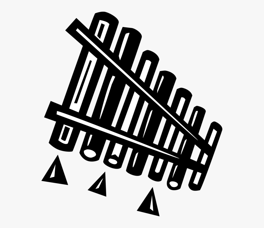 Vector Illustration Of Panpipe Pan Flute Closed Tube, Transparent Clipart
