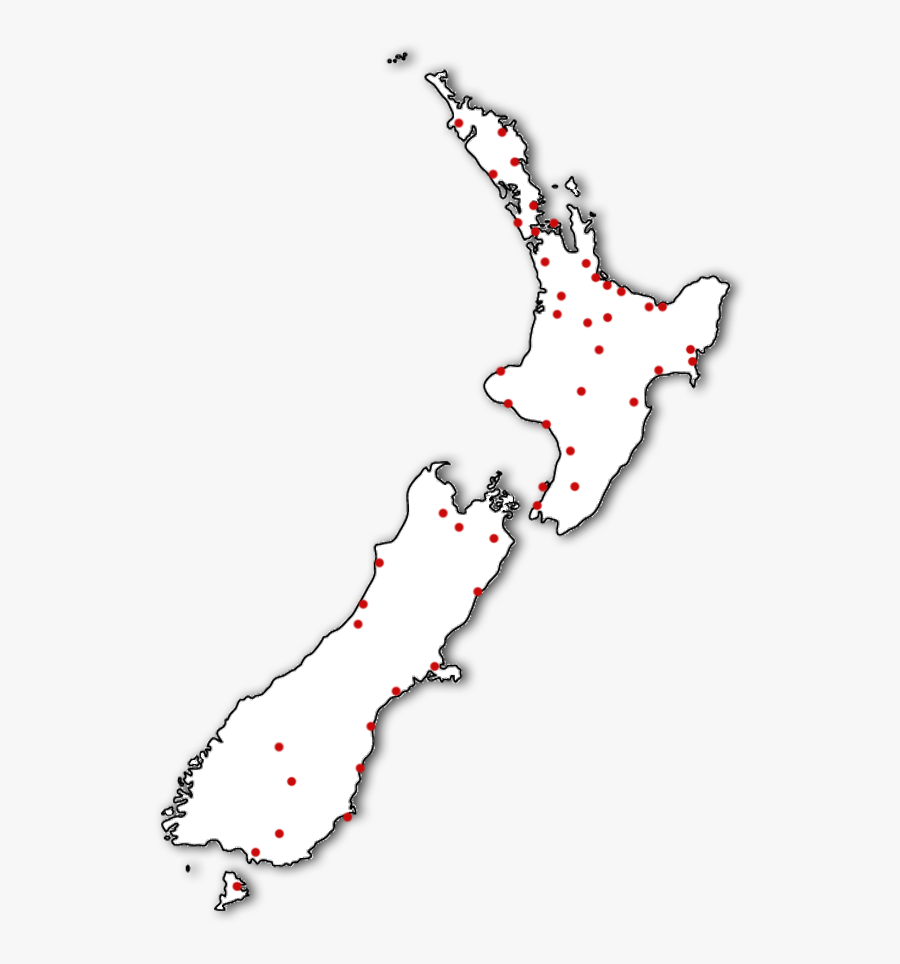 New Zealand Map Blank, Transparent Clipart