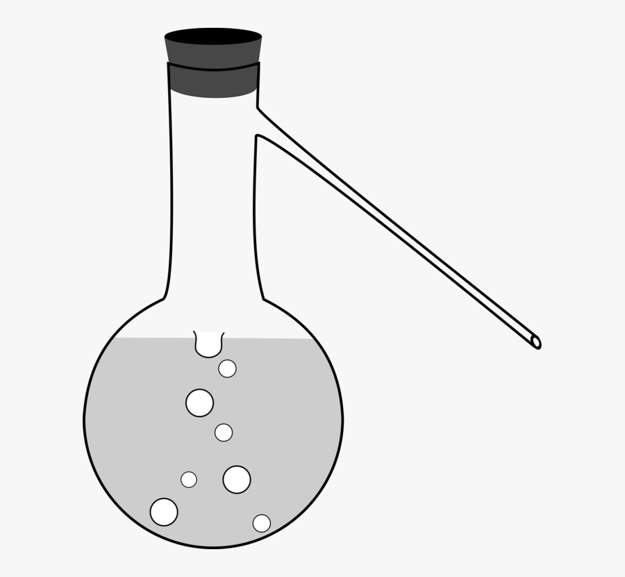 Distillation Laboratory Flasks Round - Laboratory Apparatus Distilling Flask, Transparent Clipart