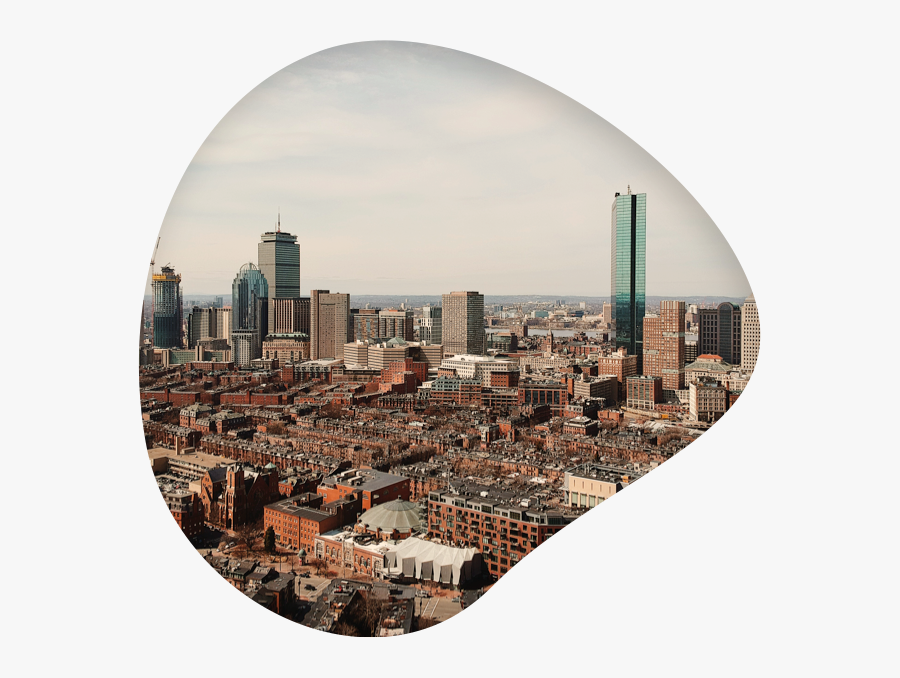 Transparent Boston Skyline Png - Urban Area, Transparent Clipart