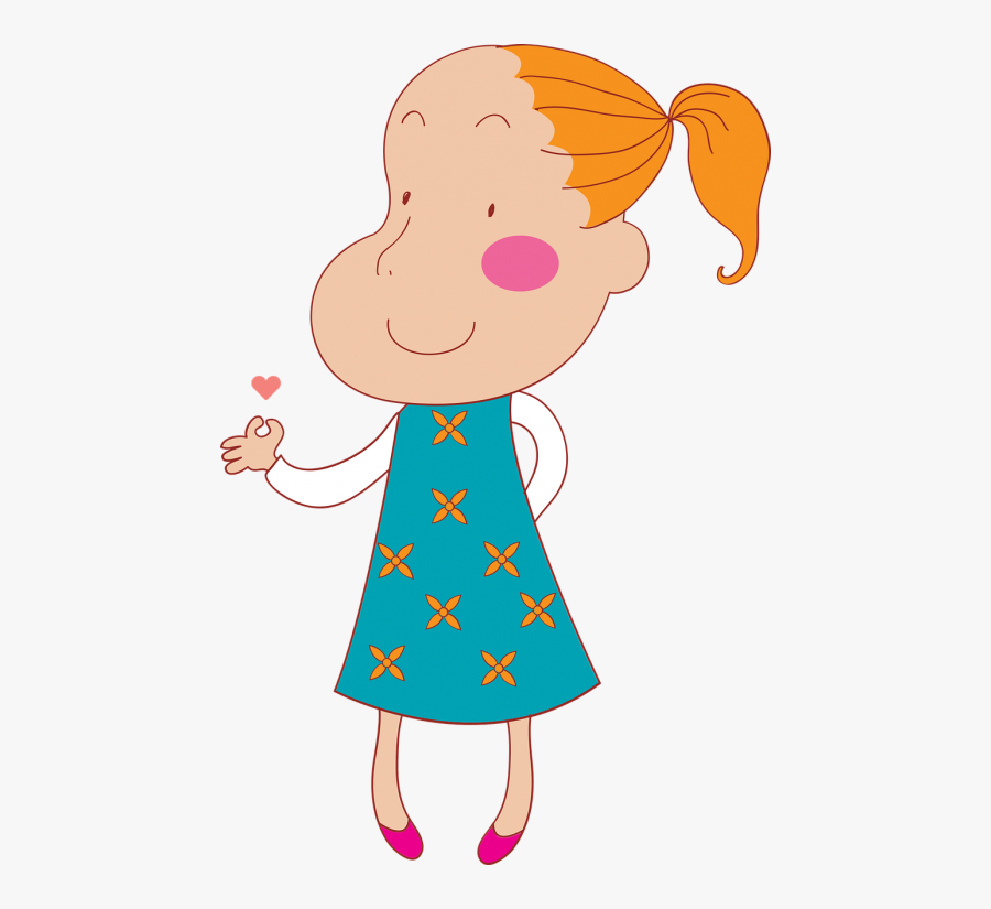 Girl,hart,one Piece,love,spring Day,free Vector Graphics - وکتور دخترانه, Transparent Clipart