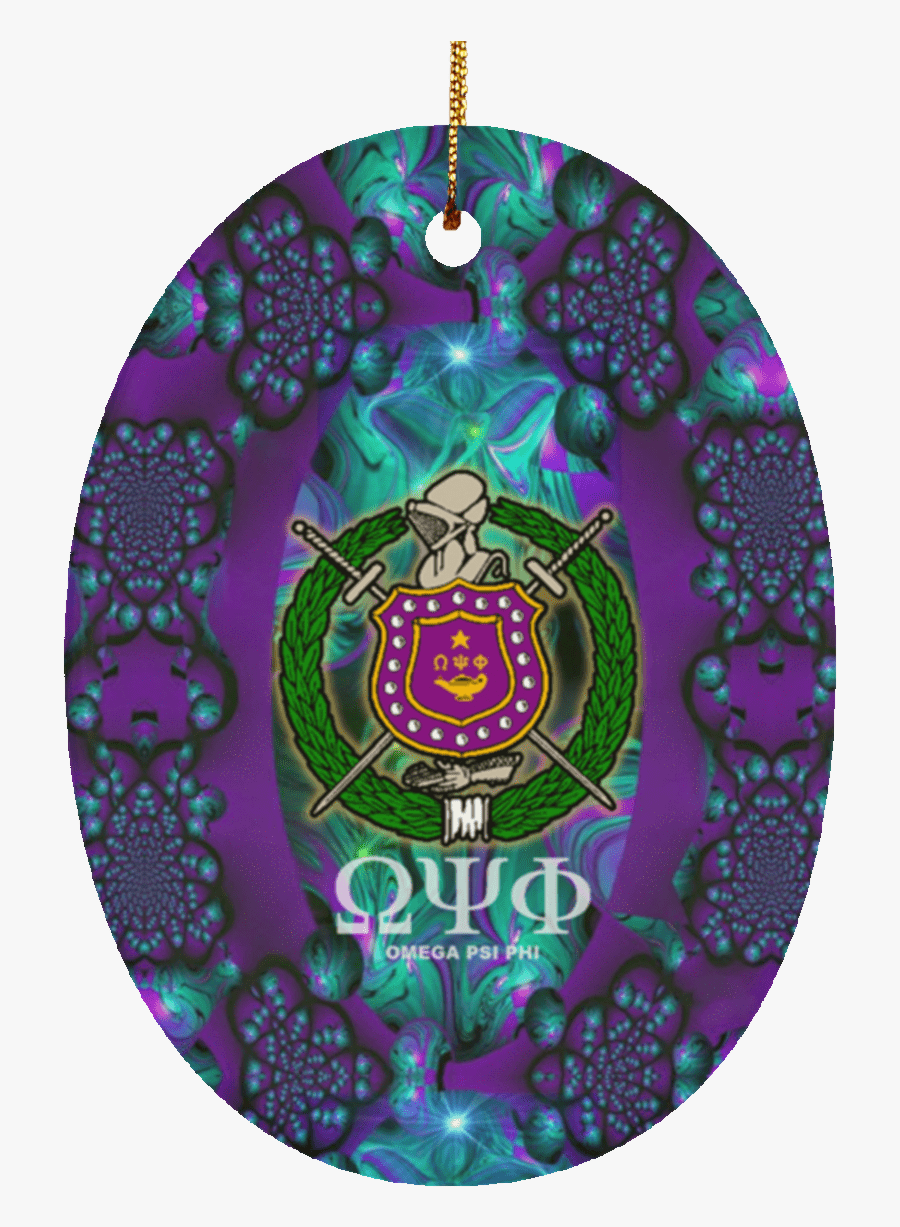 Omega Psi Phi Shield Png - Purple And Green Art, Transparent Clipart