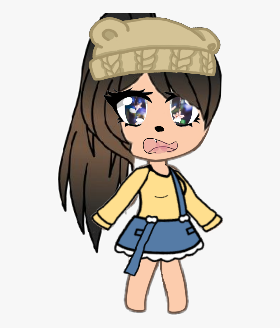 #gacha #girl #gachagirl #hat #dress #anime #chibi #cute - Cartoon, Transparent Clipart