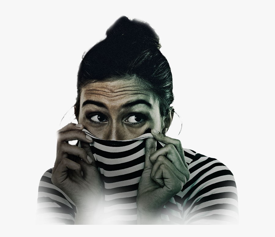 Scared Woman Png, Transparent Clipart