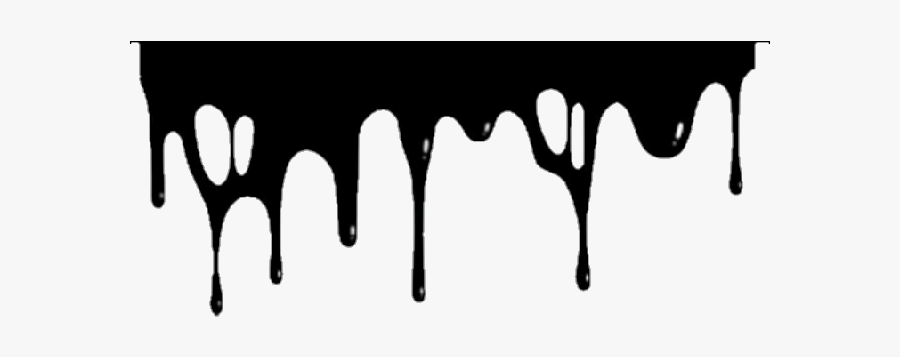 ##rozpływanie #slime #water #szablon #black - Picsart Dripping Effect Png, Transparent Clipart