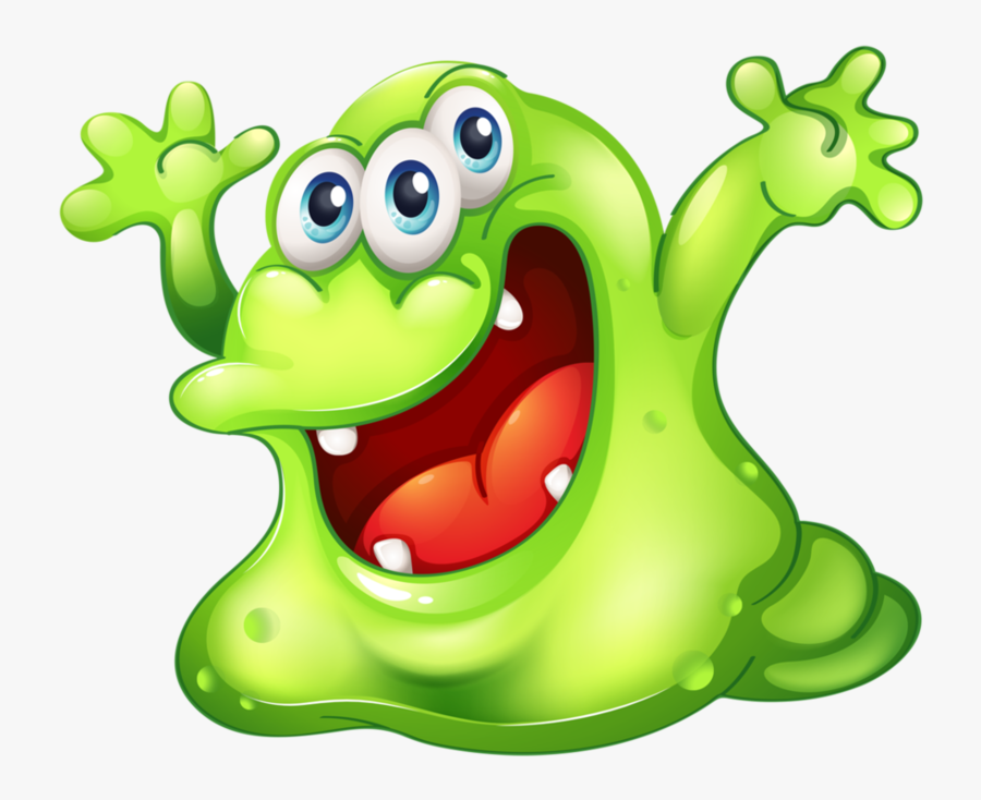Slime Clipart Free - Green Slime Monster, Transparent Clipart