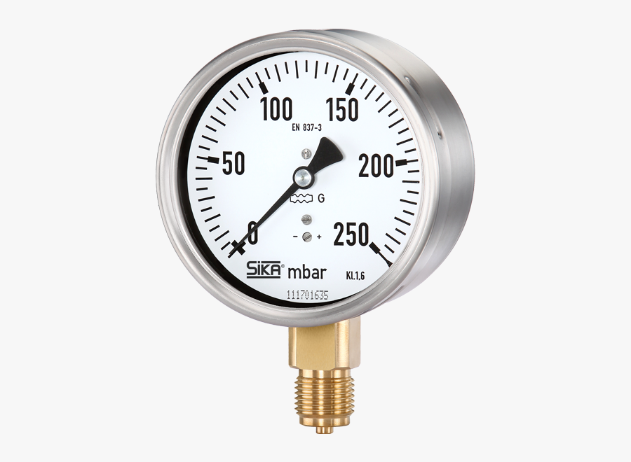 Gauge - Capsule Type Pressure Gauge, Transparent Clipart
