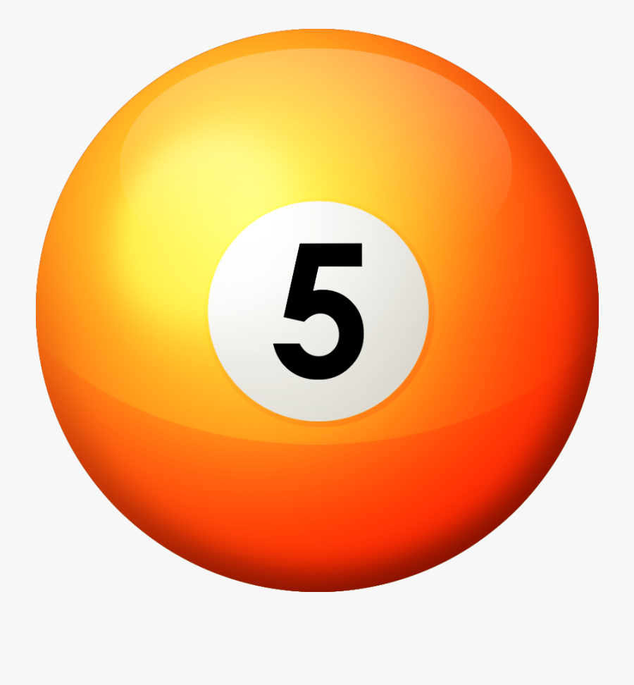 5 Ball Photo 5 Ball Real - 5 Billiard Ball Png, Transparent Clipart