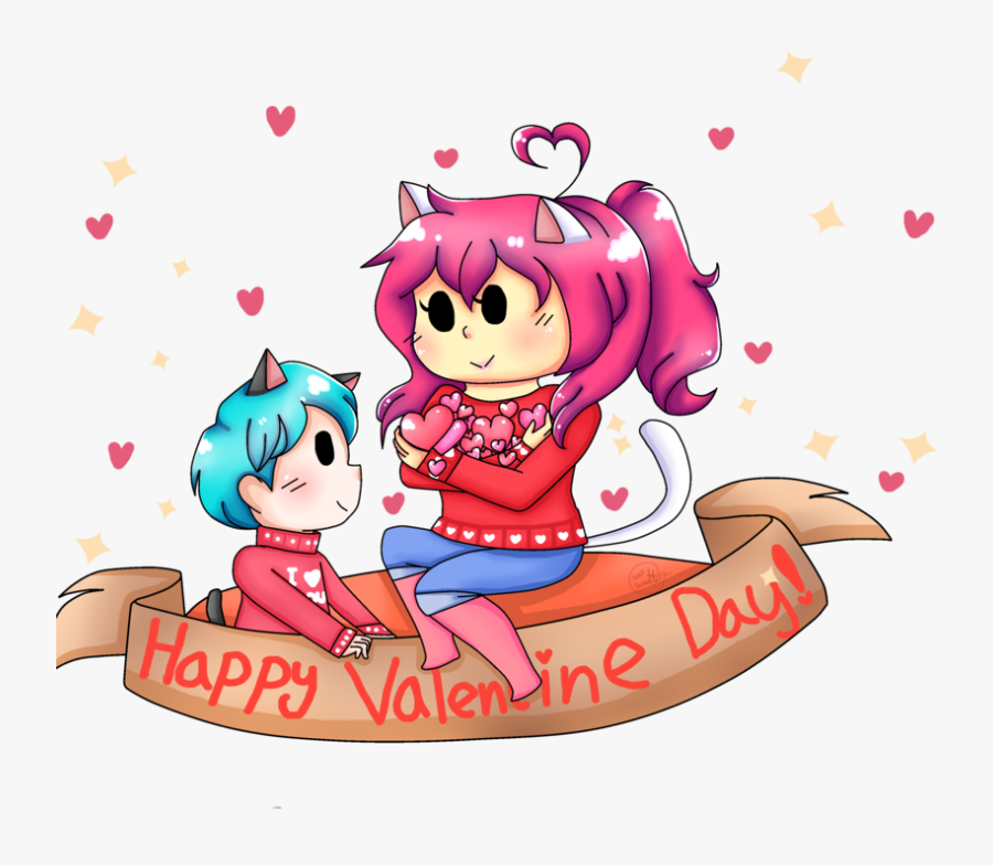Cat Clipart Valentine Happy - Valentines Day Transparent Animated, Transparent Clipart