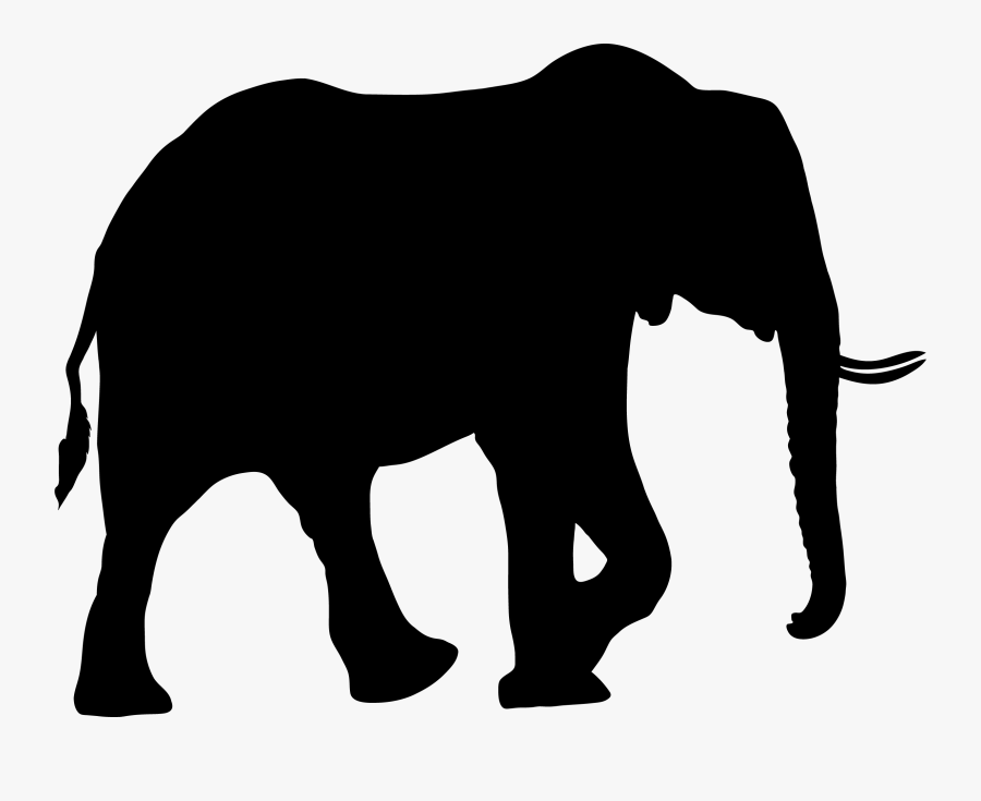 African Elephant Silhouette Bear Clip Art - African Elephant Silhouette, Transparent Clipart