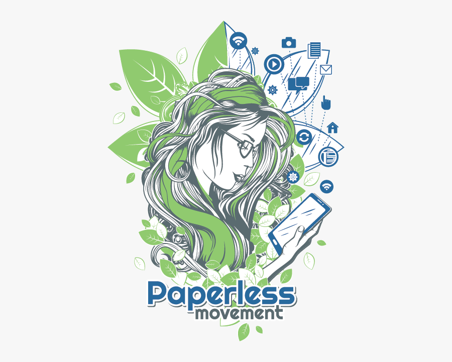Paperless Movement - Graphic Design, Transparent Clipart