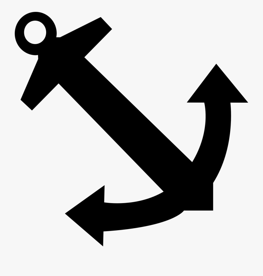 Anchor Clipart Black Icon - Clip Art Black Anchor, Transparent Clipart