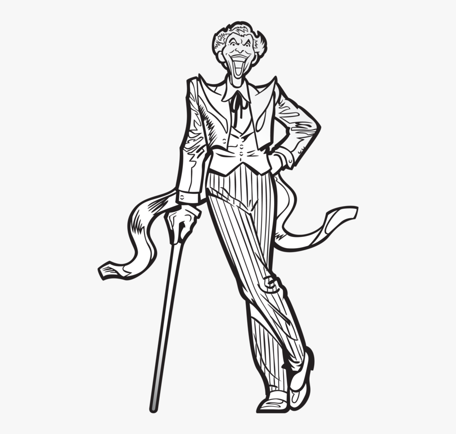 Full Body Joker Drawing, Transparent Clipart