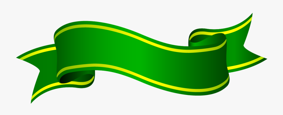 Ribbon Vector Png Download - Green Ribbon Png, Transparent Clipart
