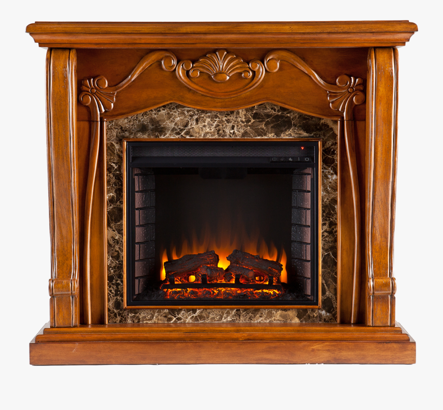 Harper Blvd Walnut Electric Fireplace Mantel Infrared - Fireplace, Transparent Clipart