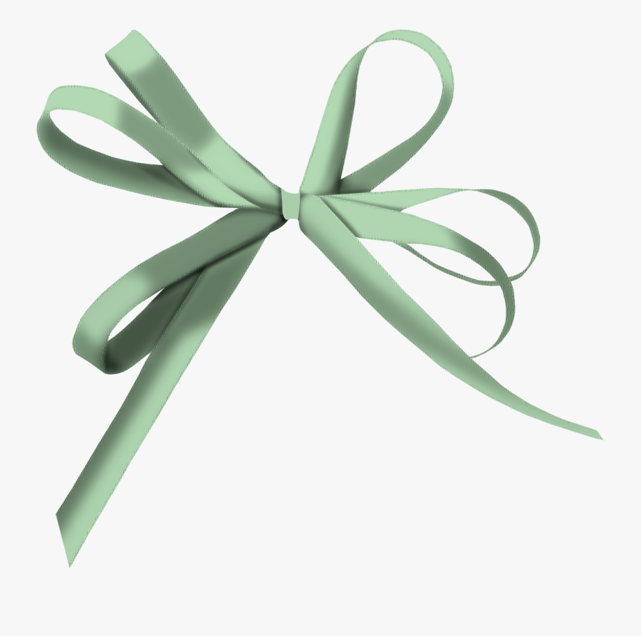 And Arrow Shoelace Knot - Light Green Ribbon Bow, Transparent Clipart