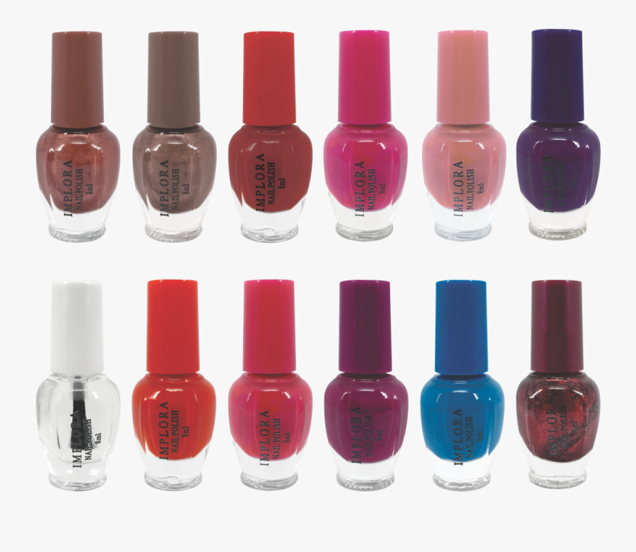 Transparent Nail Polish Clipart - Warna Warna Kutek Implora, Transparent Clipart