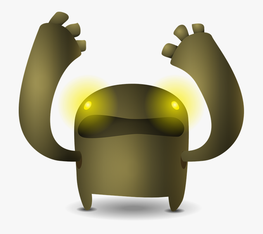 Robot Eyes Clipart - Monster Cartoon Robot, Transparent Clipart