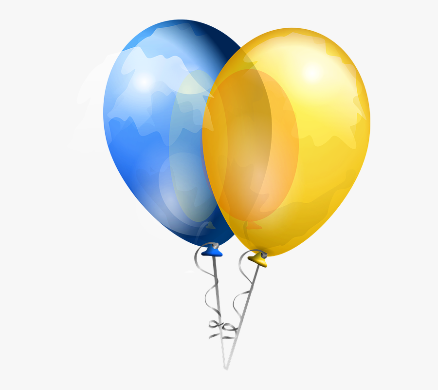 Yellow Balloon Cliparts 7, Buy Clip Art - Blue And Yellow Balloons Transparent Background, Transparent Clipart