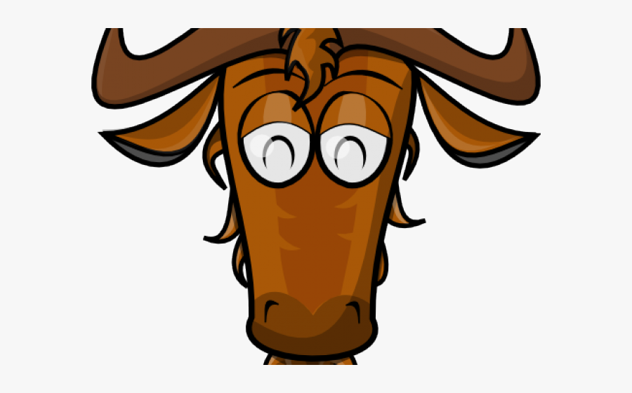 Gnu Clipart Wildebeest - Cartoon, Transparent Clipart