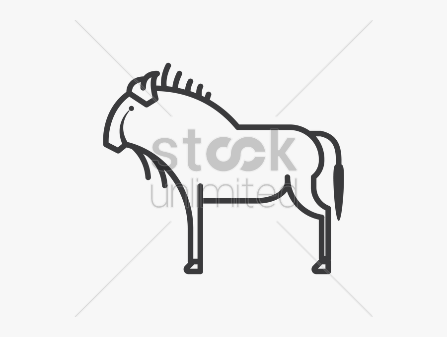 Wildebeest Vector Image - Illustration, Transparent Clipart