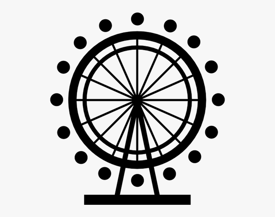 London Eye In London Free Vector Icons Designed By - London Eye Silhouette Png, Transparent Clipart
