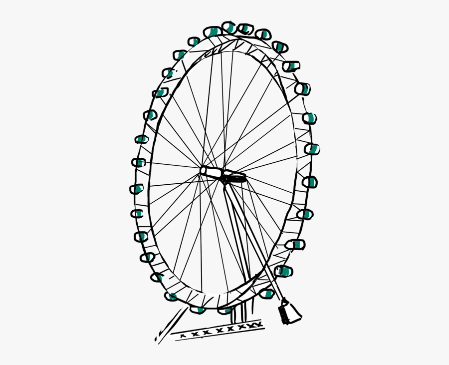 Ferris Wheel, Transparent Clipart