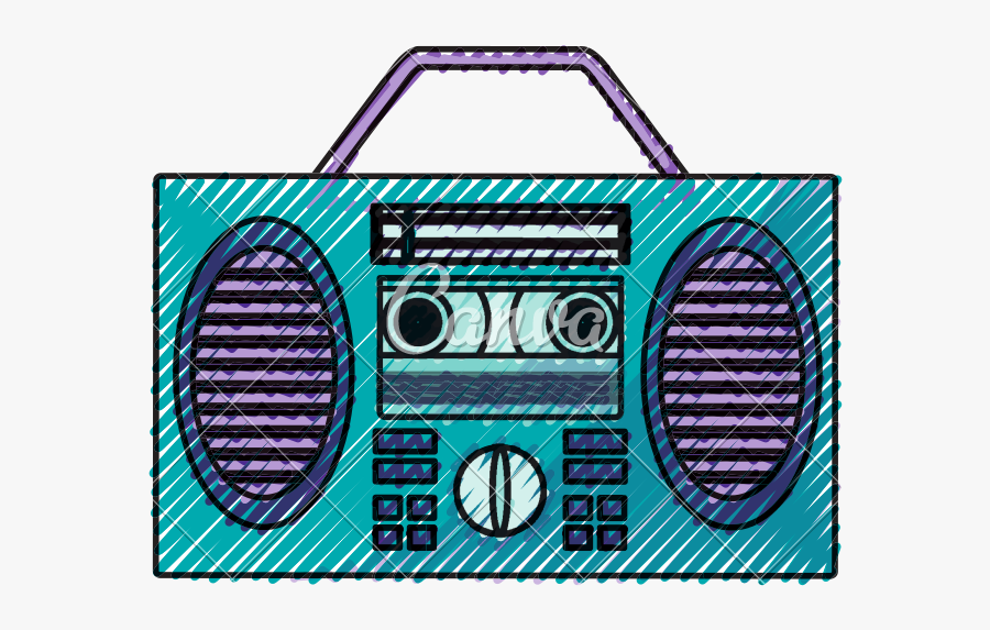 Old Radio Stereo Sketch - Old Radio Sketch Png, Transparent Clipart